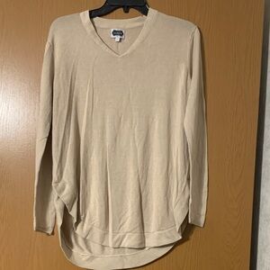 Mud Pie Tan V-Neck Sweater